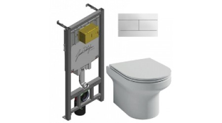 Унитаз подвесной с инсталляцией Jacob Delafon Elite E29025 + EDX114RU + E4316 / E21742RU-00