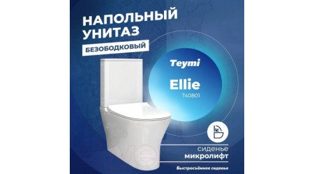 Унитаз напольный Teymi Ellie / T40801 (с сиденьем)