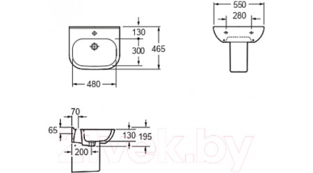 Умывальник IMEX Elodie L10128 / 254092