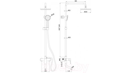 Душевая система Bravat Emeralda F6337371CP-A-RUS