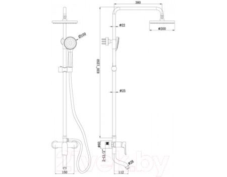 Душевая система Bravat Emeralda F6337371CP-A-RUS