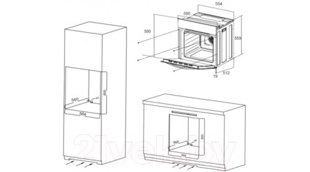 Электрический духовой шкаф Maunfeld EOEC.564TB