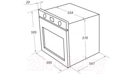 Электрический духовой шкаф Maunfeld EOEM.769B3