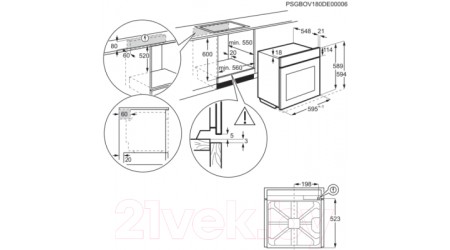 Электрический духовой шкаф Electrolux EOF3H70X
