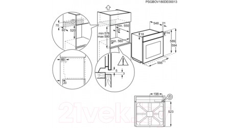 Электрический духовой шкаф Electrolux EOF3H70X
