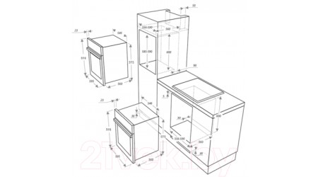 Газовый духовой шкаф Maunfeld EOGC604RBG