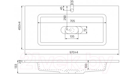 Умывальник IDDIS Optima Home 4501000i28
