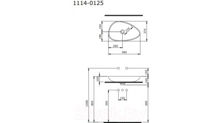 Умывальник Bocchi Etna 59.5 / 1114-001-0125