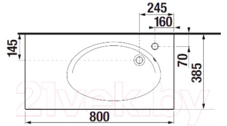 Умывальник Roca Etna 80 / 732700A000