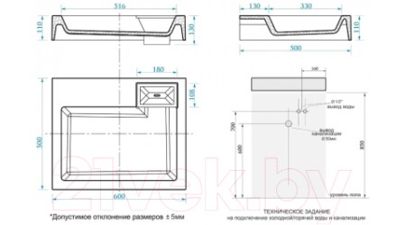 Умывальник Azario Etna CS00078303