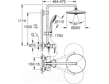 Душевая система GROHE Euphoria 260 27473002