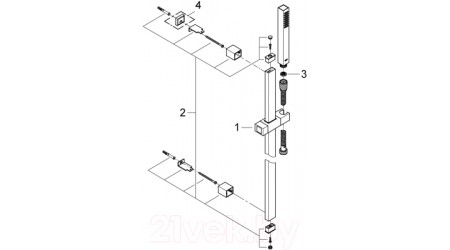 Душевой гарнитур GROHE Euphoria Cube/Stick 27891000