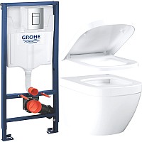 Унитаз подвесной с инсталляцией GROHE Euro 39206000 + 39330001 + 38772001