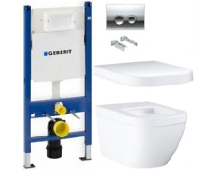 Унитаз подвесной с инсталляцией GROHE Euro 39328000 + 39330001 + 458.124.21.1