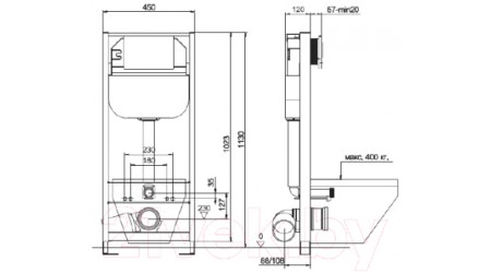 Унитаз подвесной с инсталляцией GROHE Euro Ceramic 39206000 + 39331001 + 10.702.450.02.10