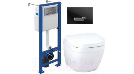 Унитаз подвесной с инсталляцией GROHE Euro Ceramic 39206000+39331001+S-IN-MZ-VECTOR+P-BU-ACT/Blg/Gl