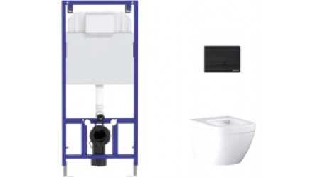 Унитаз подвесной с инсталляцией GROHE Euro Ceramic 39206000 + Novum 525 040000 + F5 040055
