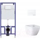Унитаз подвесной с инсталляцией GROHE Euro Ceramic 39206000 + Novum 525 040000 + L1 040011