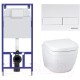Унитаз подвесной с инсталляцией GROHE Euro Ceramic 39206000 + Novum 525 040000 + L4 040014