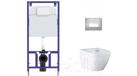 Унитаз подвесной с инсталляцией GROHE Euro Ceramic 39206000 + Novum 525 040000 + S3 040043