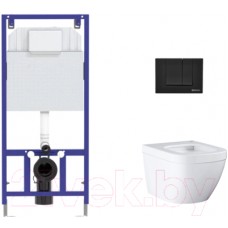 Унитаз подвесной с инсталляцией GROHE Euro Ceramic 39206000 + Novum 525 040000 + S5 040045