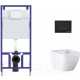 Унитаз подвесной с инсталляцией GROHE Euro Ceramic 39206000 + Novum 525 040000 + S5 040045