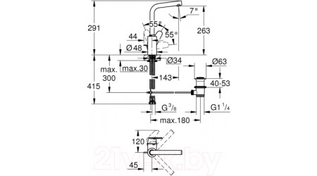Смеситель GROHE Eurodisc Cosmopolitan 23054003 