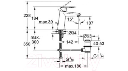 Смеситель GROHE Eurodisc Cosmopolitan 23448002 