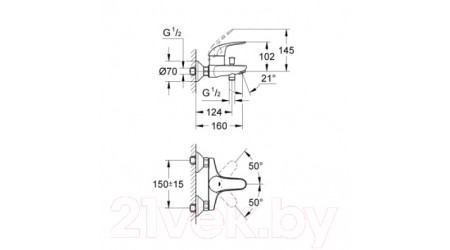 Комплект смесителей GROHE Euroeco 124428 