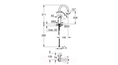 Смеситель GROHE Eurosmart 23743003 