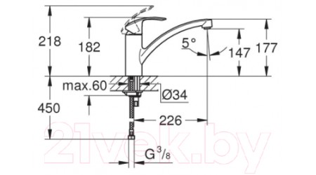 Смеситель GROHE Eurosmart 30260002 