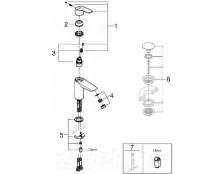 Смеситель GROHE Eurosmart 32154003 