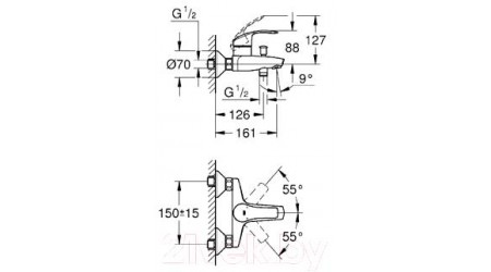 Смеситель GROHE Eurosmart 33300002 