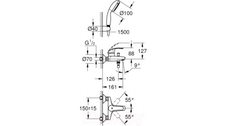 Смеситель GROHE Eurosmart 3330220A 