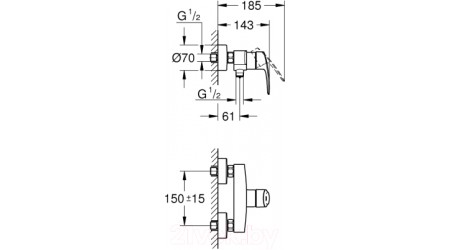 Смеситель GROHE Eurosmart 33555003 