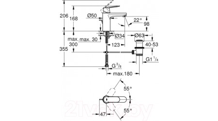 Смеситель GROHE Eurosmart Cosmopolitan 23325000 