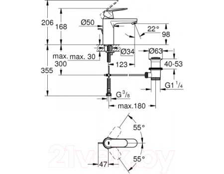 Смеситель GROHE Eurosmart Cosmopolitan 23325000 
