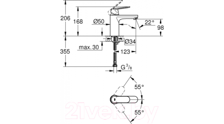 Смеситель GROHE Eurosmart Cosmopolitan 23327KW0 