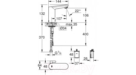 Смеситель GROHE Eurosmart Cosmopolitan 36327001 