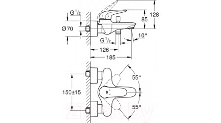 Смеситель GROHE Eurostyle 23726003 