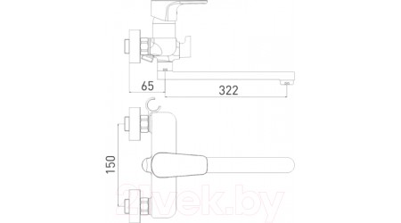 Смеситель Gross Aqua Evo 7121297С-35L(F) 