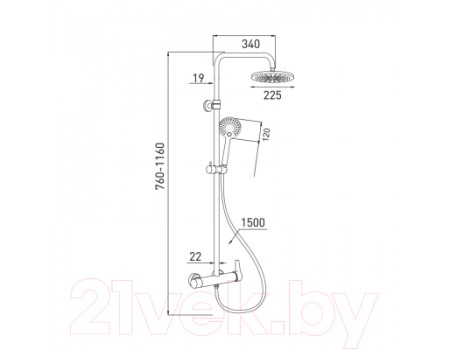 Душевая система Gross Aqua Evo GA9017SMDMB