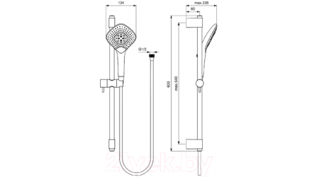 Душевой гарнитур Ideal Standard Evo Jet Diamond B1762AA
