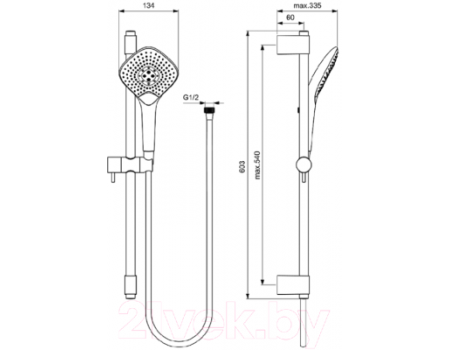 Душевой гарнитур Ideal Standard Evo Jet Diamond B1762AA