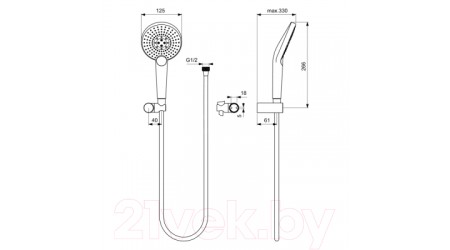Душевой гарнитур Ideal Standard Evo Jet Round B1765AA