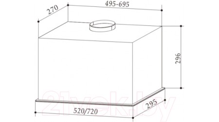Вытяжка скрытая Exiteq EX-1286 (белый)