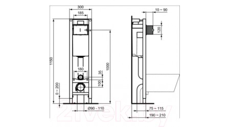 Унитаз подвесной с инсталляцией Ideal Standard Exacto X022601