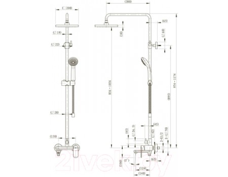 Душевая система Bravat F6125183CP-A