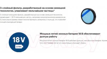 Вертикальный портативный пылесос Philips FC6163/02