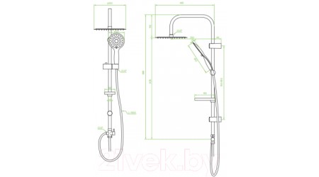 Душевая система Laveo Fino PL270OX